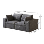 71" Cloud Sofa - Corduroy Fabric, Deep Seat Couch