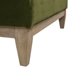 Knox 35" Square Storage Cocktail Ottoman, Olive
