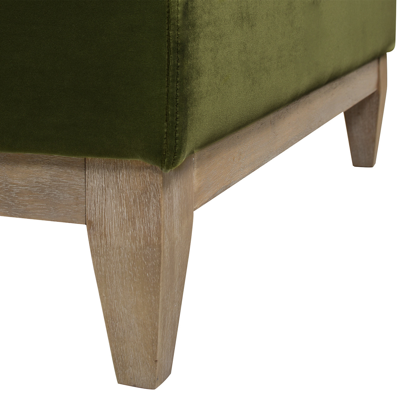 Knox 35" Square Storage Cocktail Ottoman, Olive