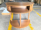 31.5-Inch Grooved Half-Moon Console Table
