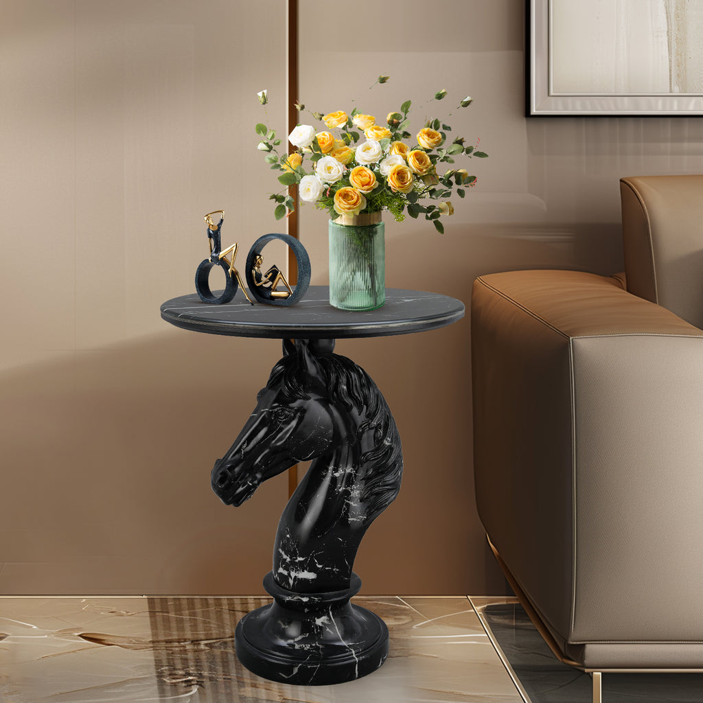 Horse Head Accent Table Animal Statue