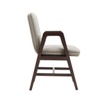 Stella Wood Velvet Armchair in Champagne