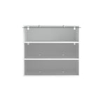 White Glass Door Shoe Storage Cabinet With RGB Led Light