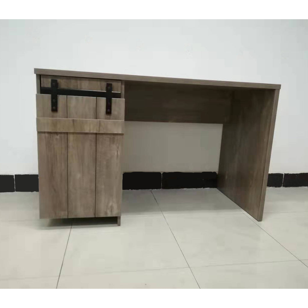 Home Office Desk with One Cabinet and Three Shelves