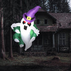 Outsunny 4ft Inflatable Halloween Decoration – Ghost in Hat