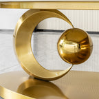 Polished Gold Tempered Glass Coffee Table
