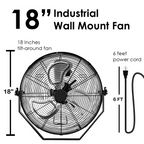 18 Inch Industrial Wall Mount Fan