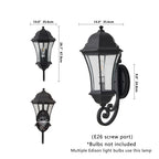 27" Outdoor Wall Lantern with Dusk to Dawn Sensor