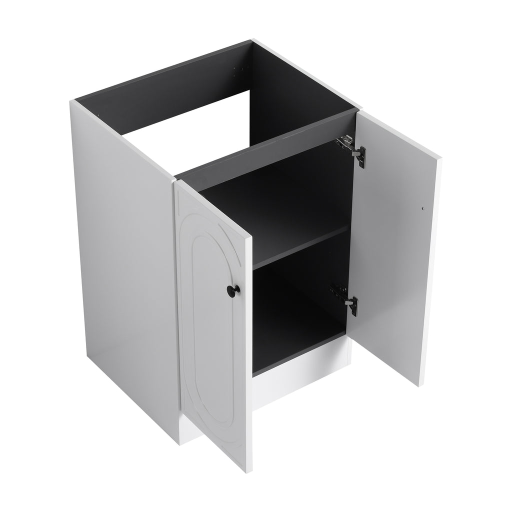 24" Freestanding Bathroom Vanity & 2 Soft-Close Cabinet Doors