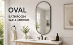 Black PVC Frame Mirror 18x40 Inch