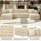Modular Sectional Sofa 135.4" - Boneless Couch with Ottomans