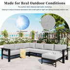 U-Style U-Shaped Outdoor Sectional Sofa Set