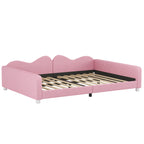 Full Size Upholstered Daybed with Cloud-Shaped Backrest