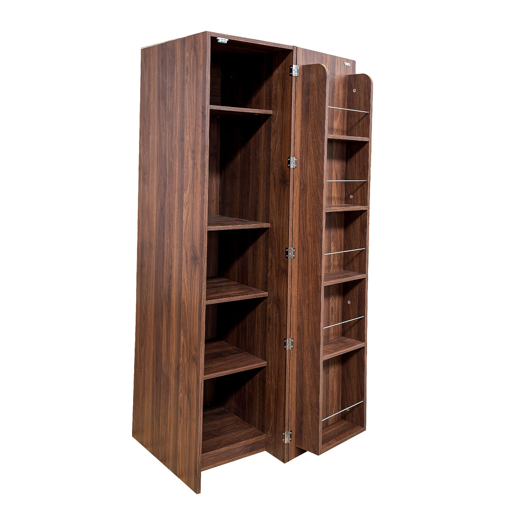Brown Freestanding Buffet Cabinet with Doors & Shelves