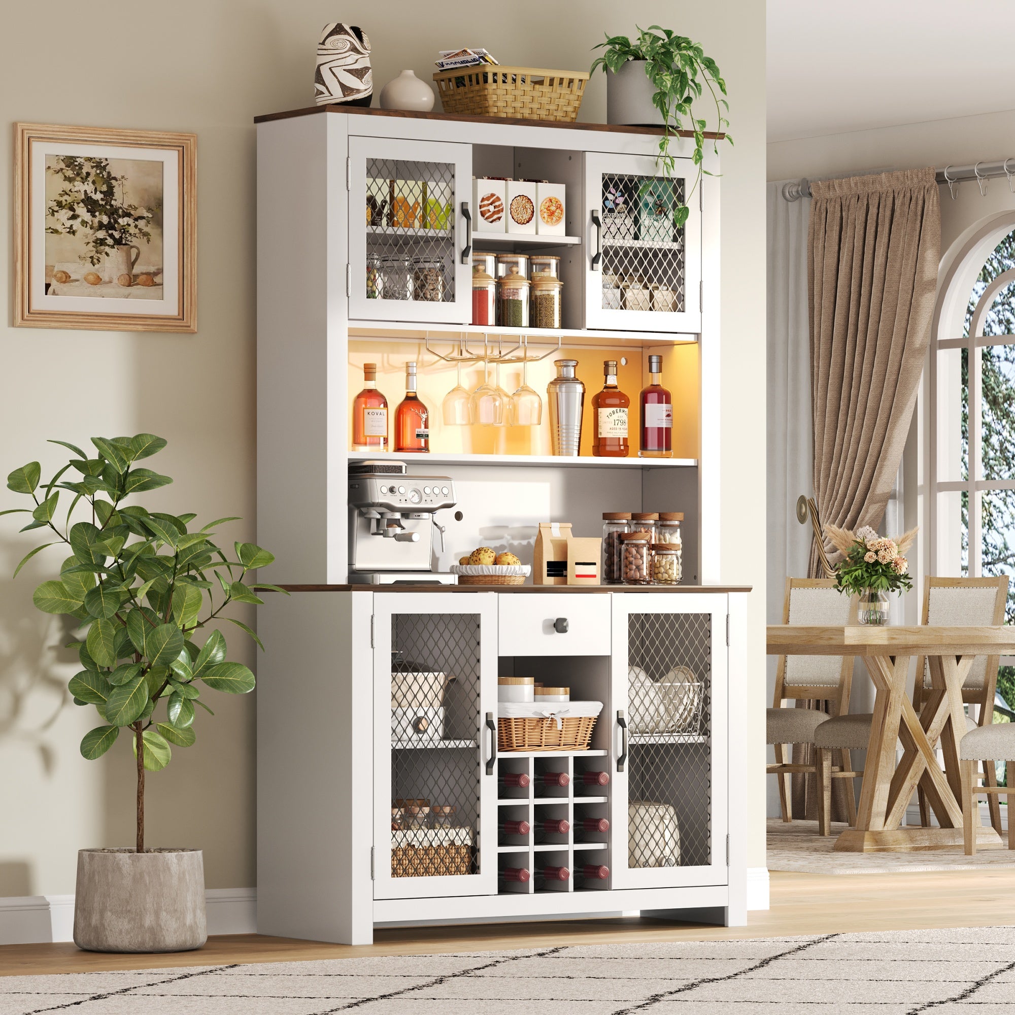 70.9" Kitchen Pantry Storage Cabinet