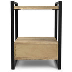 Riverside Solid Mango Wood Bedside Table in Refined
