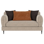 Repley Latte Upholstered Sculpted Track Arm Loveseat