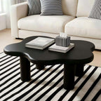 40'' Wood Cloud Coffee Table with 4 Round Legs