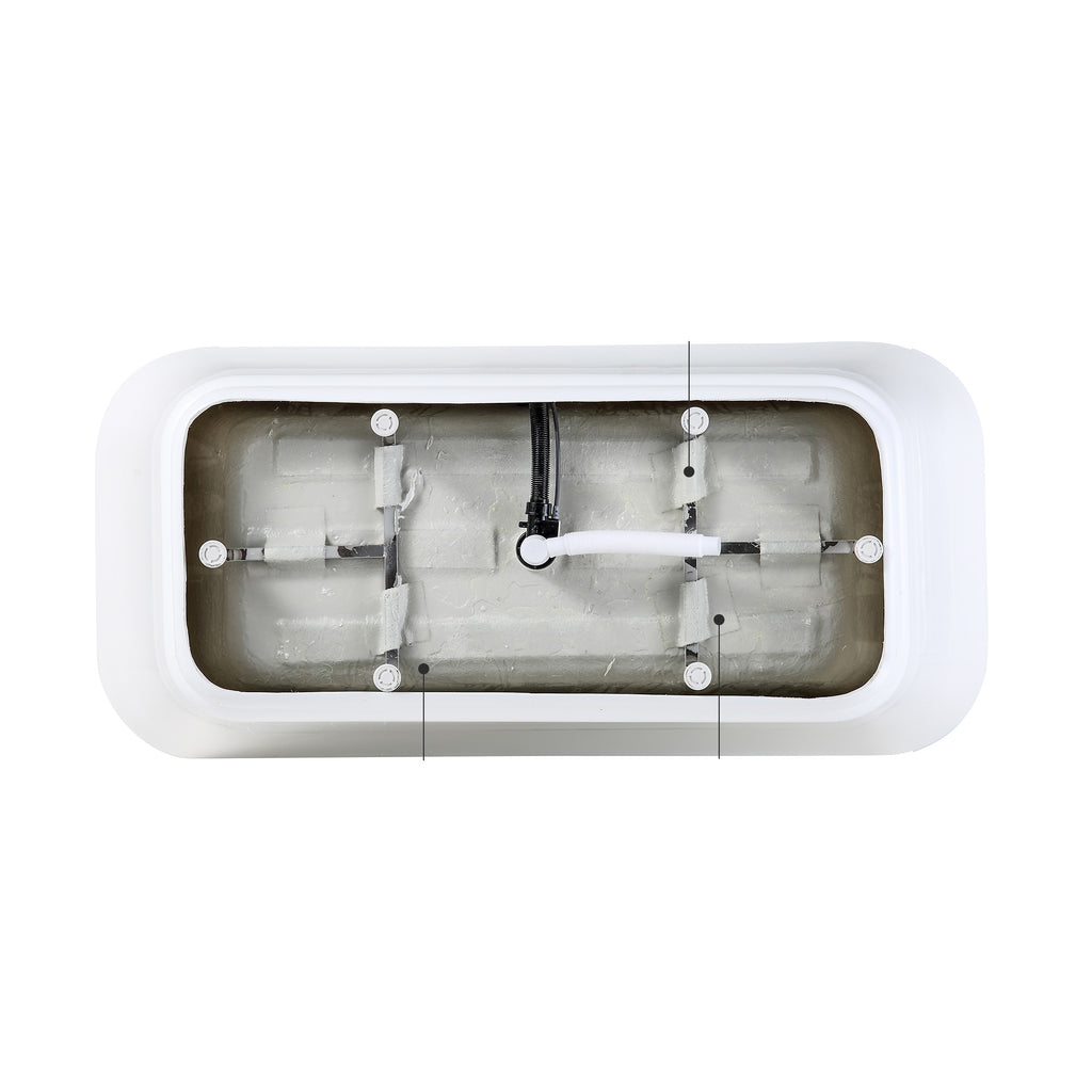 59" Acrylic Freestanding Bathtub, Stand Alone Soaking Tub, Gloss