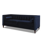 Jack 84" Modern Tuxedo Tufted Sofa, Dark