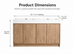 60" Freestanding Bathroom Vanity With Dual Resin Sink