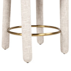 Penny 26.5" Round Arched Upholstered Counter Stool, Set of 2, Travertine