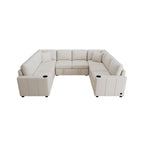 107.1" Sectional Sofa Convertible Pull-out Sofa Bed