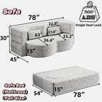 Modern Floor Sofa with 2 Pillows