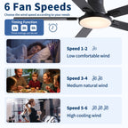 52 Inch Modern Minimalism Ceiling Fan