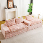 Pink Turtle Velvet Versatile Sofa