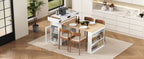 TREXM Extendable Dining Table with Folding Tabletop
