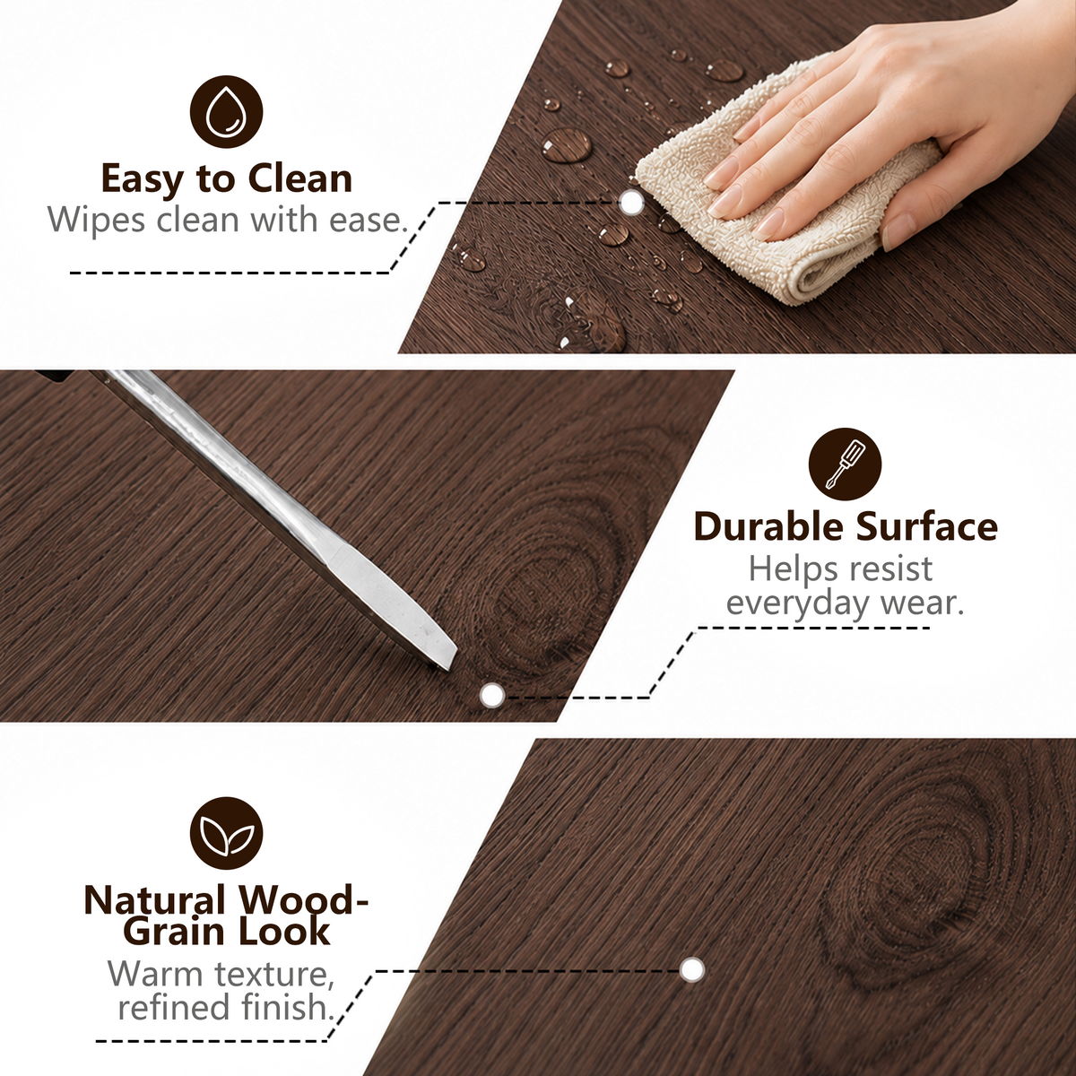 C-Shaped End Table, 14.96-Inch Round, Walnut