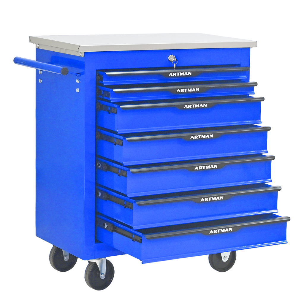7 Drawers Multifunctional Tool Cart with Wheels
