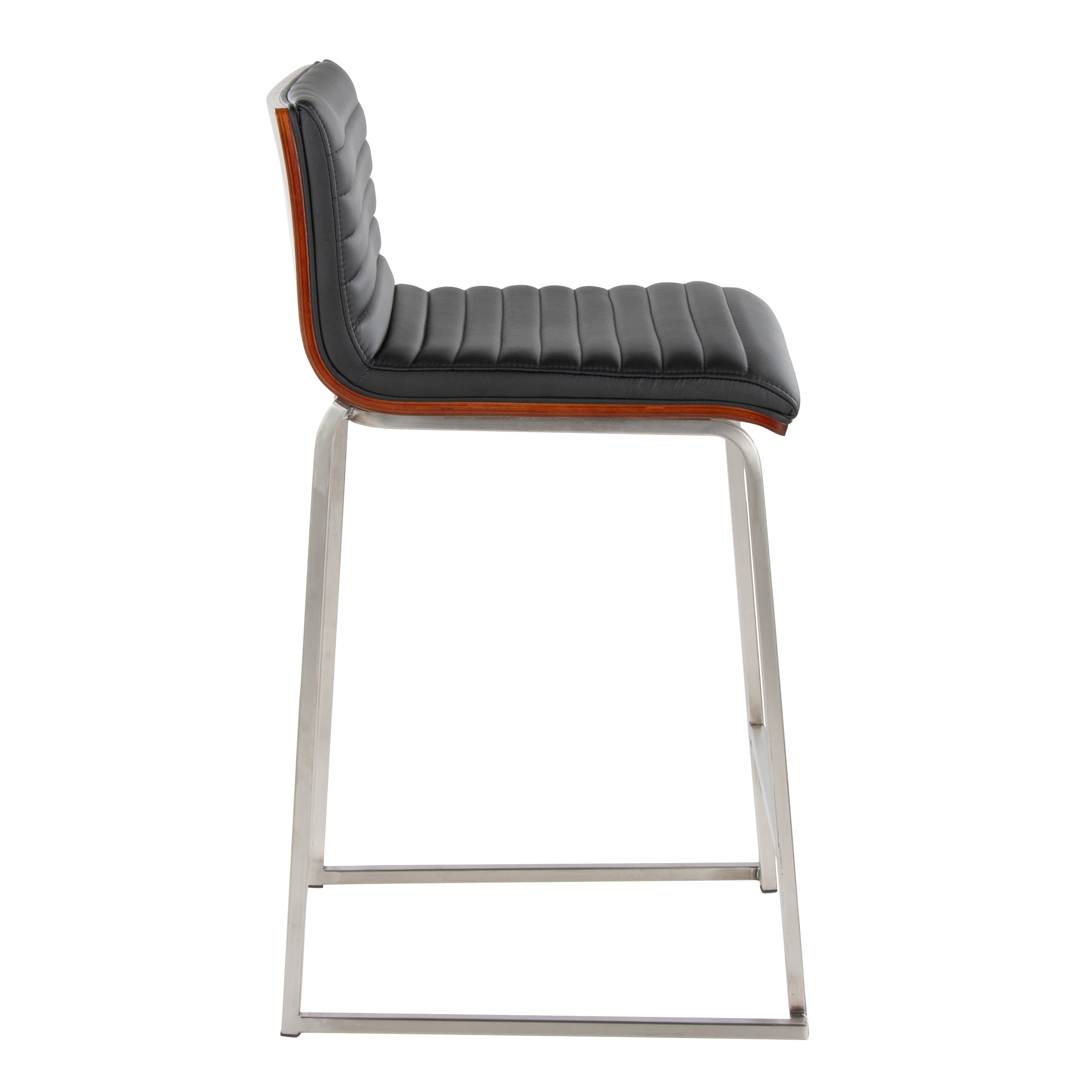 26" Contemporary Fixed-Height Counter Stool in Stainless Steel