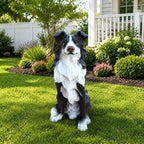 Outdoor Garden Border Collie Dog Statue Greeter
