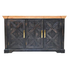 Solid Wood Regal Rustic Sideboard, 6 Compartments