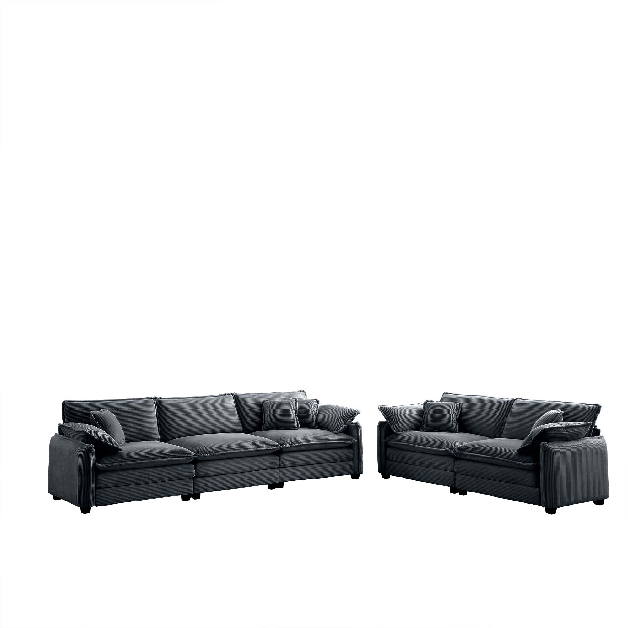 Family Sofa Set Deep Seat Sofa, Warm Sofa for Home Cinema and Living Room