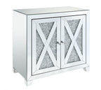 Noralie Mirrored & Faux Diamonds Console Cabinet