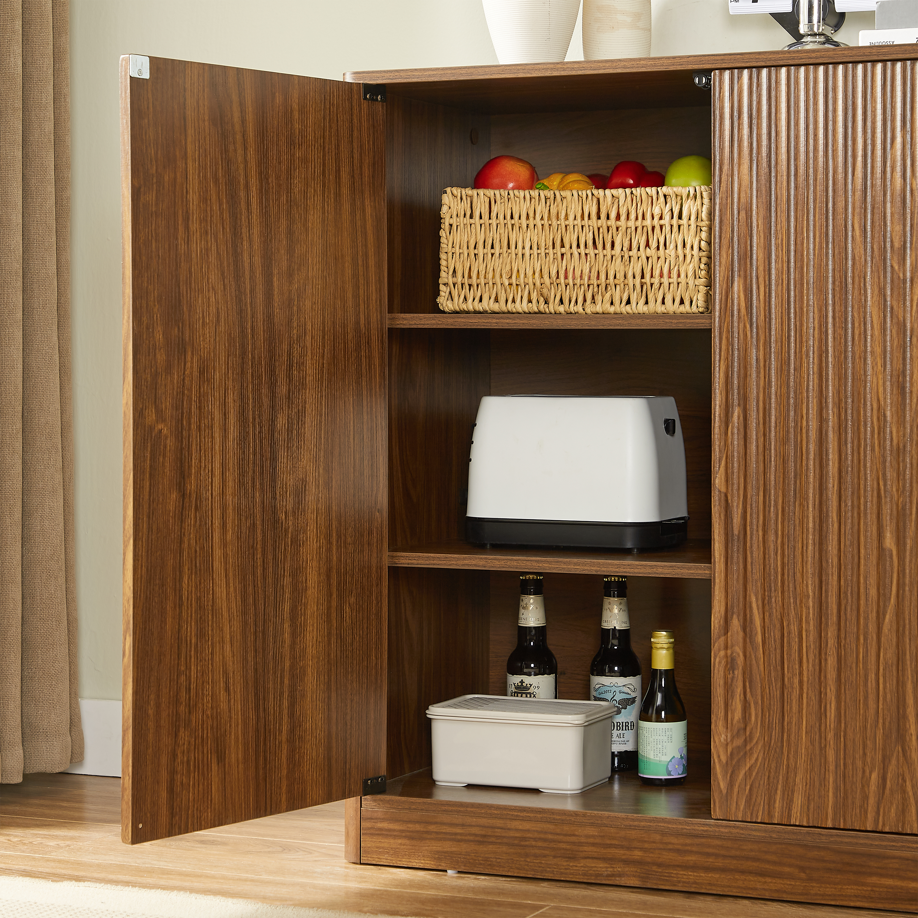 34.3" Modern Wavy Sideboard