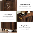 33.46" Modern Dark 6-Tier Shoe Cabinet
