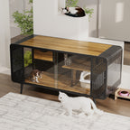 Spacious Cat House with Tempered Glass