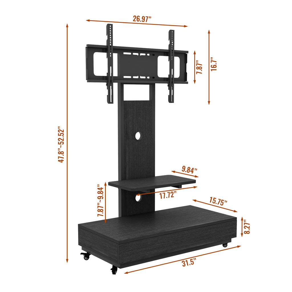TV Stand with Push-Pull Drawer for Living Room, Bedroom, Offices