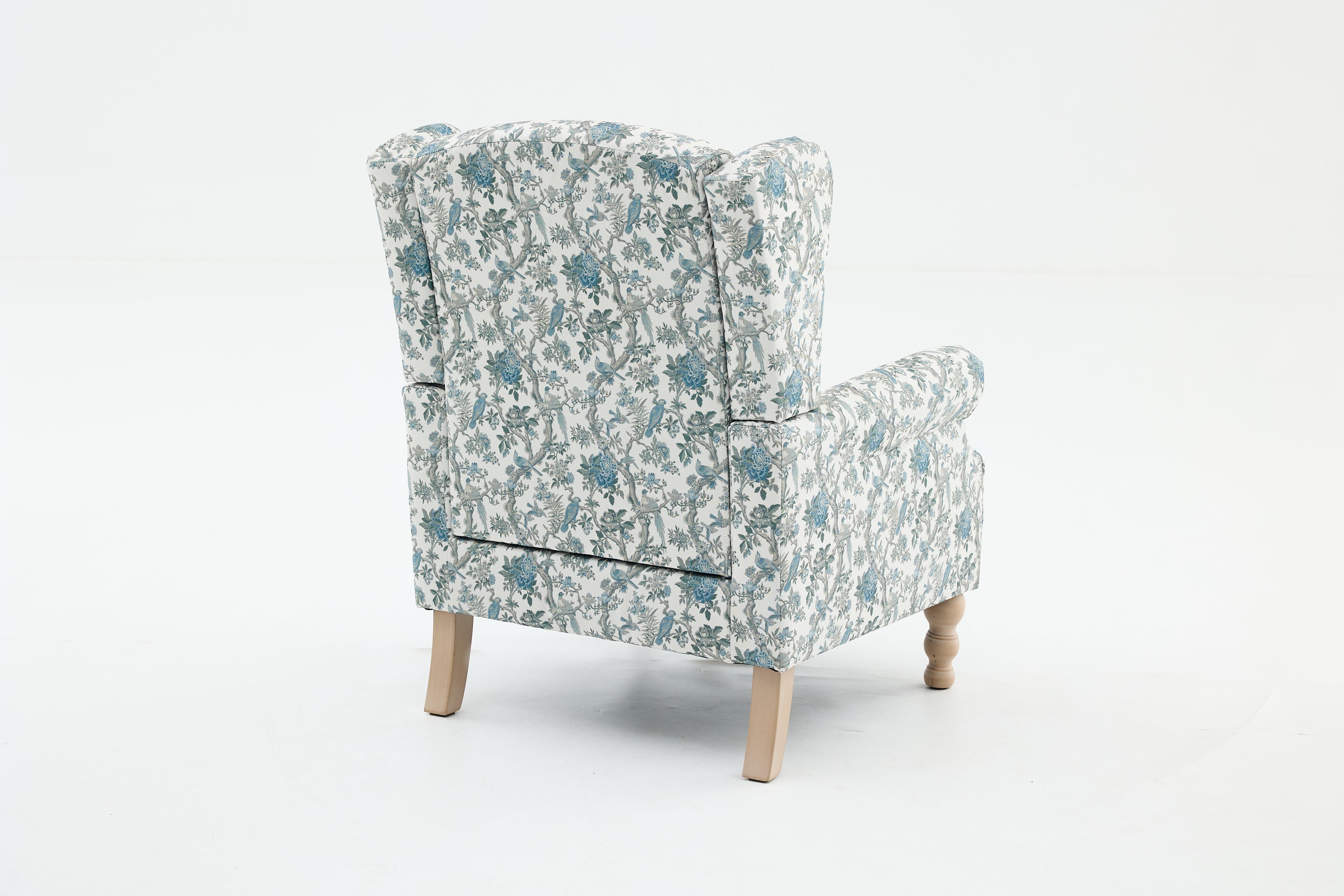 Modern Accent Chair with Retro Wood Legs