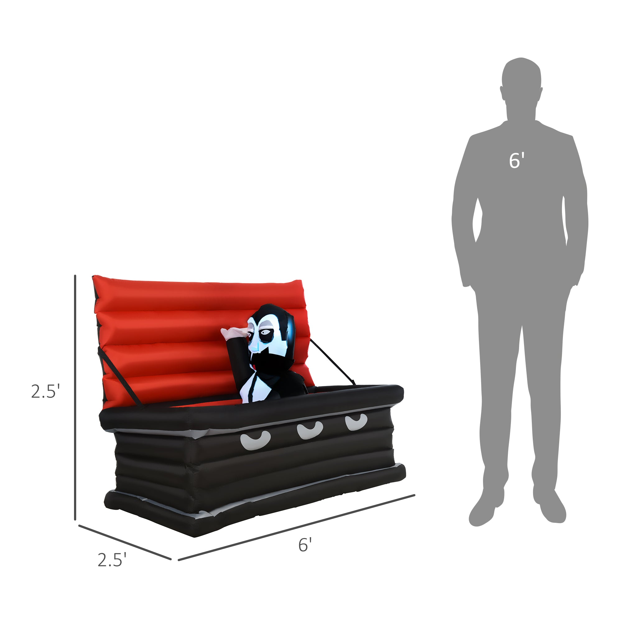 Halloween Inflatables Outdoor Decorations Vampire and Giant Coffin