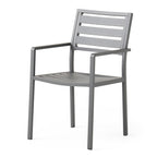 Outdoor Modern Aluminum Dining Chair Set of 2