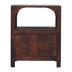 Solid Wood Arched Edge 1 Drawer Bedside Table