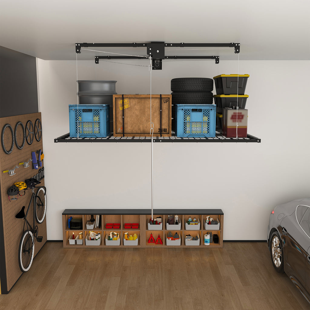 Overhead Garage Storage Rack 5x9 FT for High Ceilings