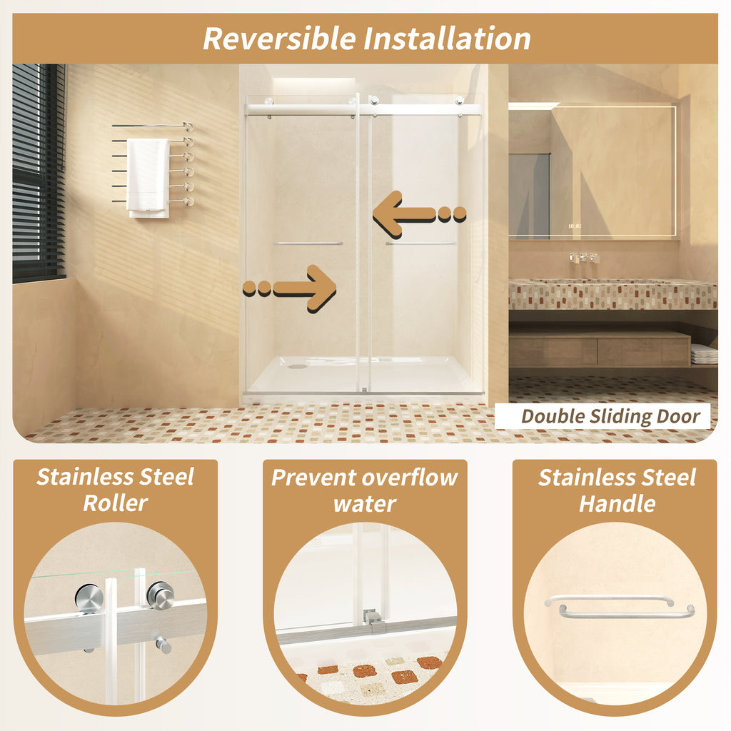 Frameless Sliding Glass Shower Doors