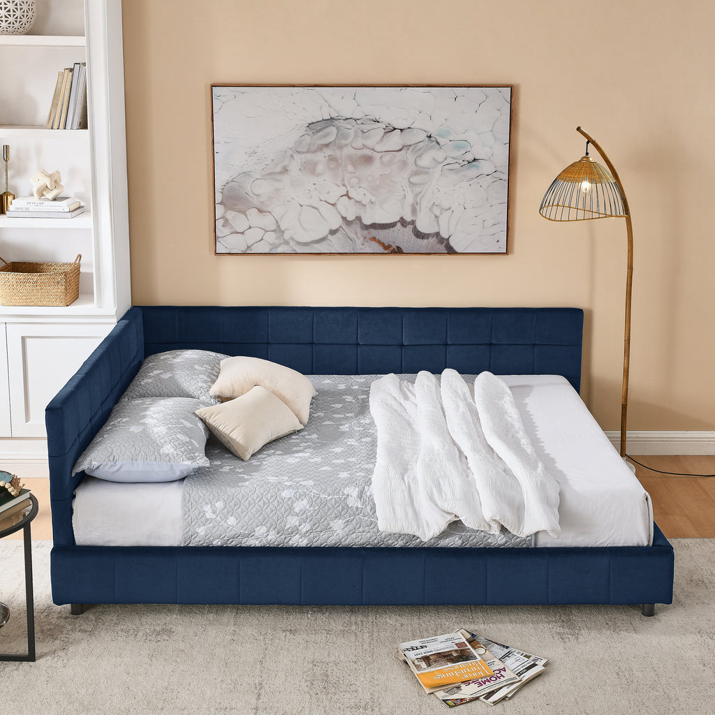 Queen Size Upholstered Tufted Bed Frame