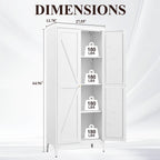 Metal Adjustable 2 Doors Storage Cabinet